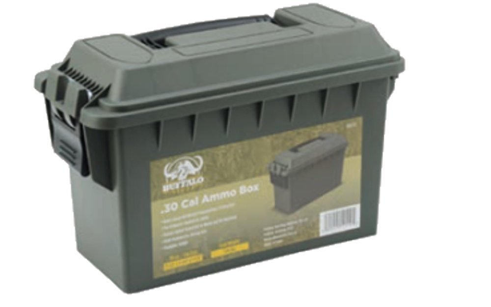 Buffalo River .30 Cal Plastic Lockable Ammo Box OD Green