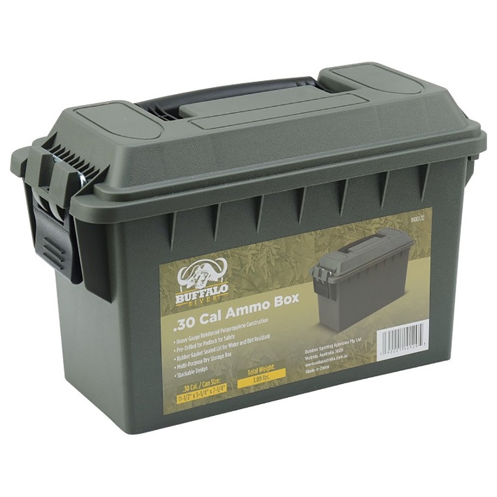 Buffalo River .30 Cal Lockable Plastic Ammo Box OD Green