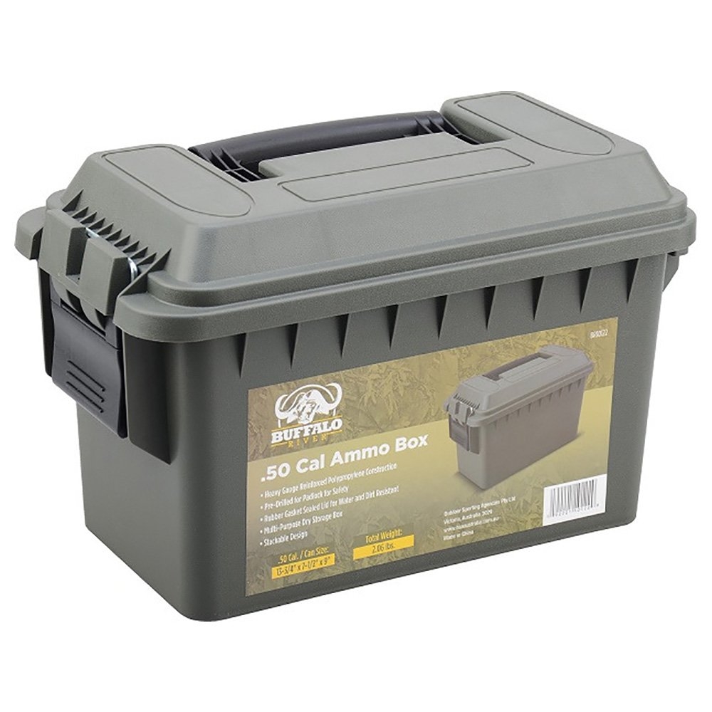 Buffalo River .50 Cal Lockable Plastic Ammo Box OD Green