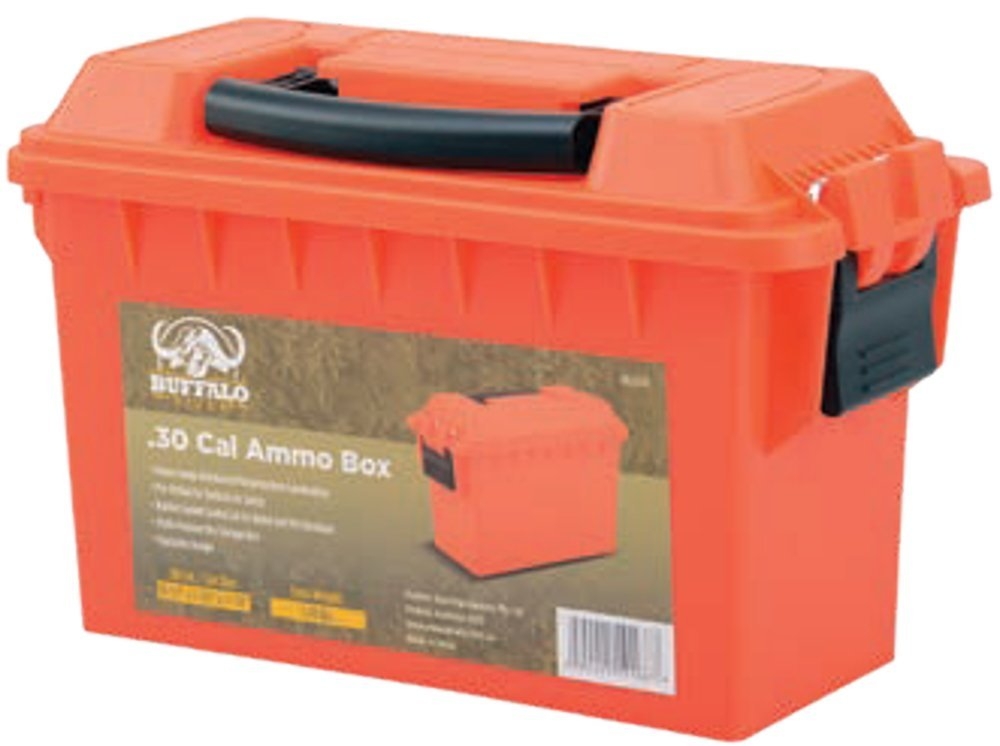 Buffalo River .30 Cal Plastic Lockable Ammo Box Emergency Orange