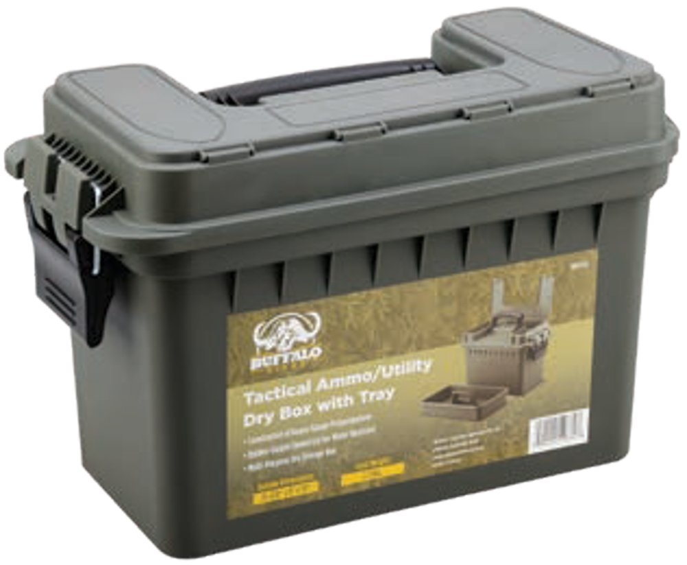 Buffalo River Utility Dry Storage Box with Tool Tray OD Green