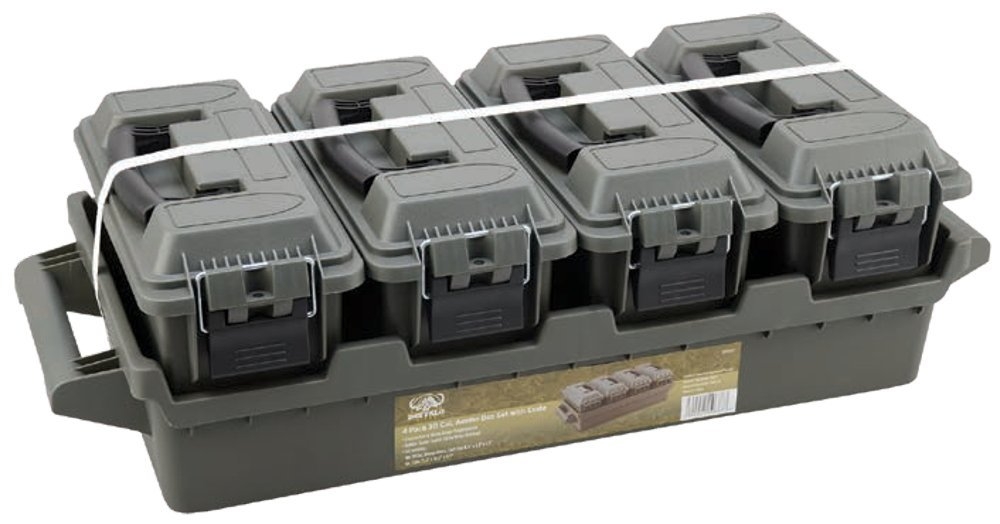 Buffalo River 4-Box .30 Cal Lockable Ammo Crate OD Green