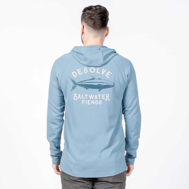 Desolve Breaker Quick-Dry Mens Hoodie Blue Small