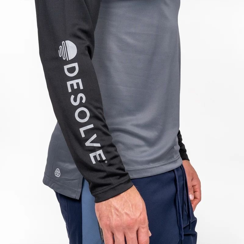 Desolve Stripey Breaker UPF30+ Hoodie Black/Shift Grey Small