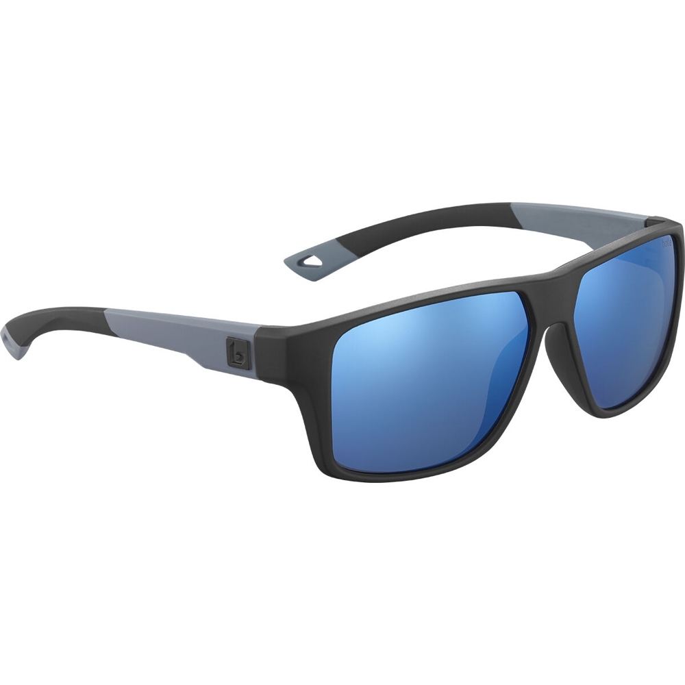 Bolle BRECKEN Floating Polarised Sunglasses Black Grey Matte Offshore Blue