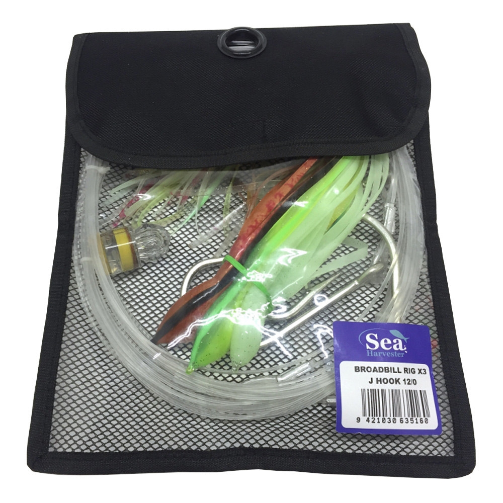 Sea Harvester Broadbill Swordfish Rig 12/0 J-Hook 3-Pack