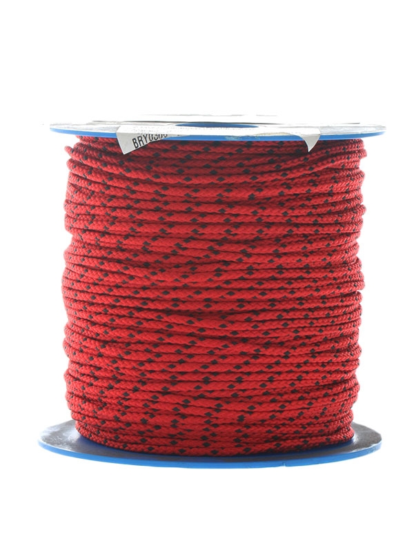 Donaghys Superspeed Yacht Braid Rope 4mm Red/Black Fleck - Per Metre