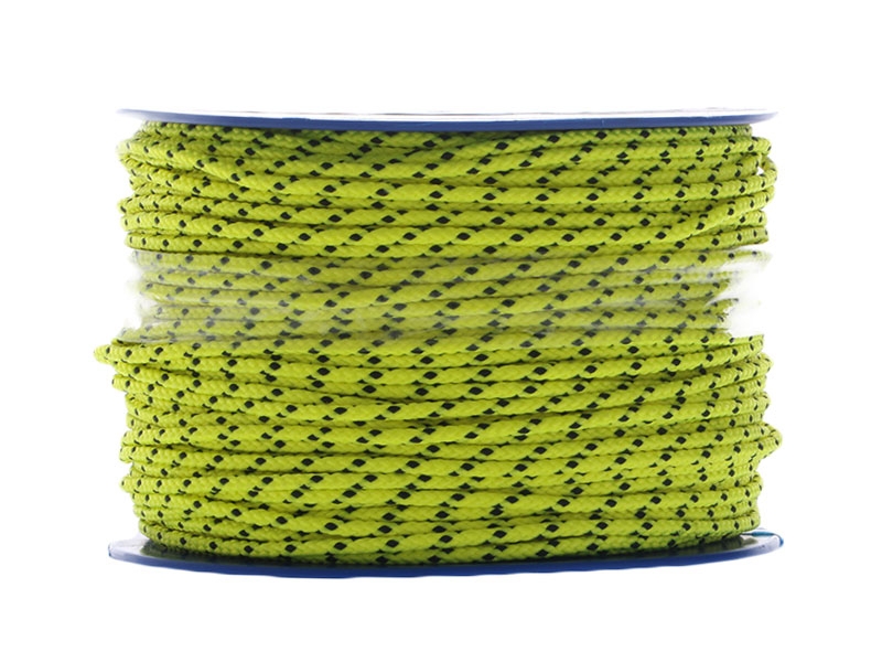 Donaghys Superspeed Yacht Braid Rope 4mm Fluoro Yellow/Black Fleck - Per Metre