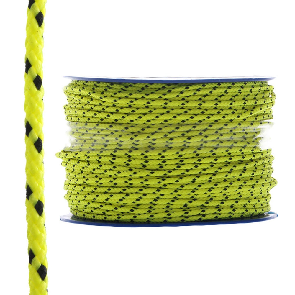 Donaghys Superspeed Yacht Braid Rope 12mm Fluoro Yellow/Black Fleck - Per Metre