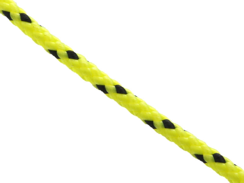 Donaghys Superspeed Yacht Braid Rope 2mm Fluoro Yellow/Black Fleck - Per Metre