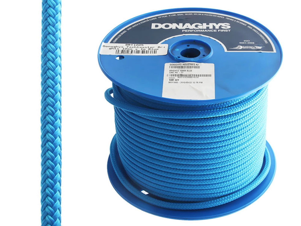 Donaghys Yachtmaster Brights Yacht Braid Rope - Per Metre 10mm Blue Donaghys Yachtmaster Brights Yacht Braid Rope - Per Metre 10mm Blue