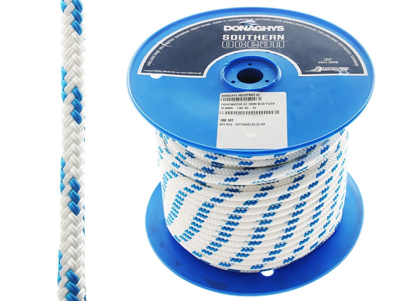 Donaghys Yachtmaster XS Cruising Braid Rope 10mm x 1m Blue Fleck