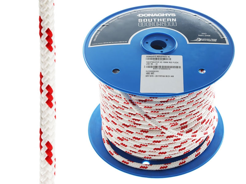 Donaghys Yachtmaster XS Cruising Braid Rope 10mm x 1m Red Fleck