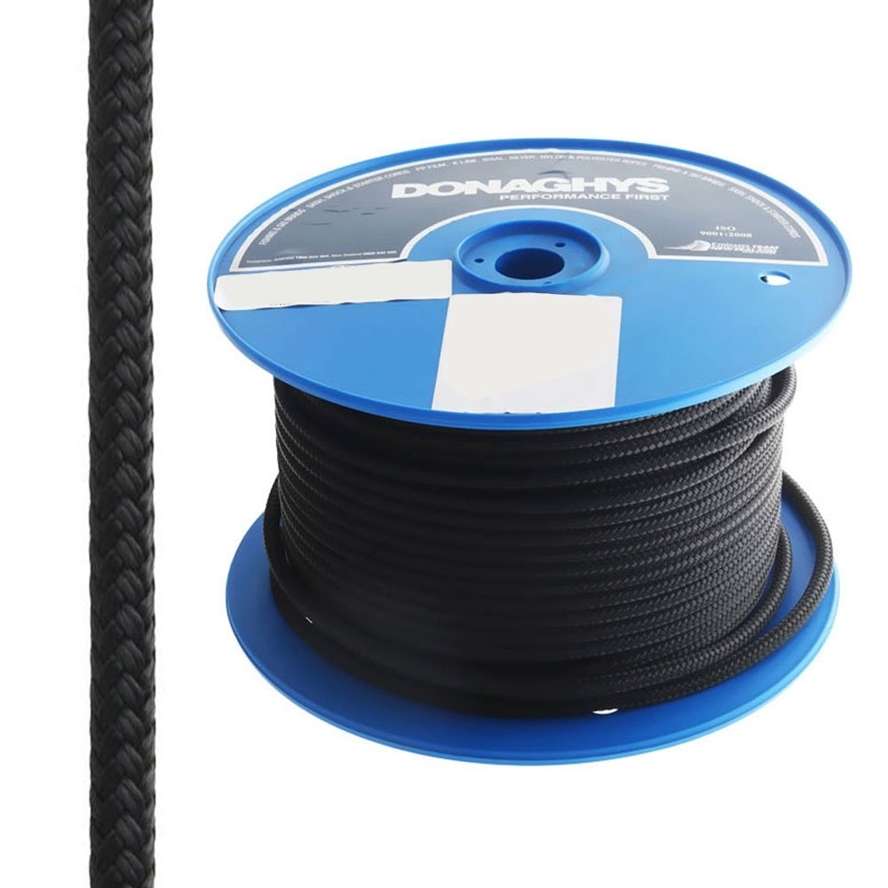 Donaghys Yachtmaster Brights Yacht Braid Rope - Per Metre 10mm Black