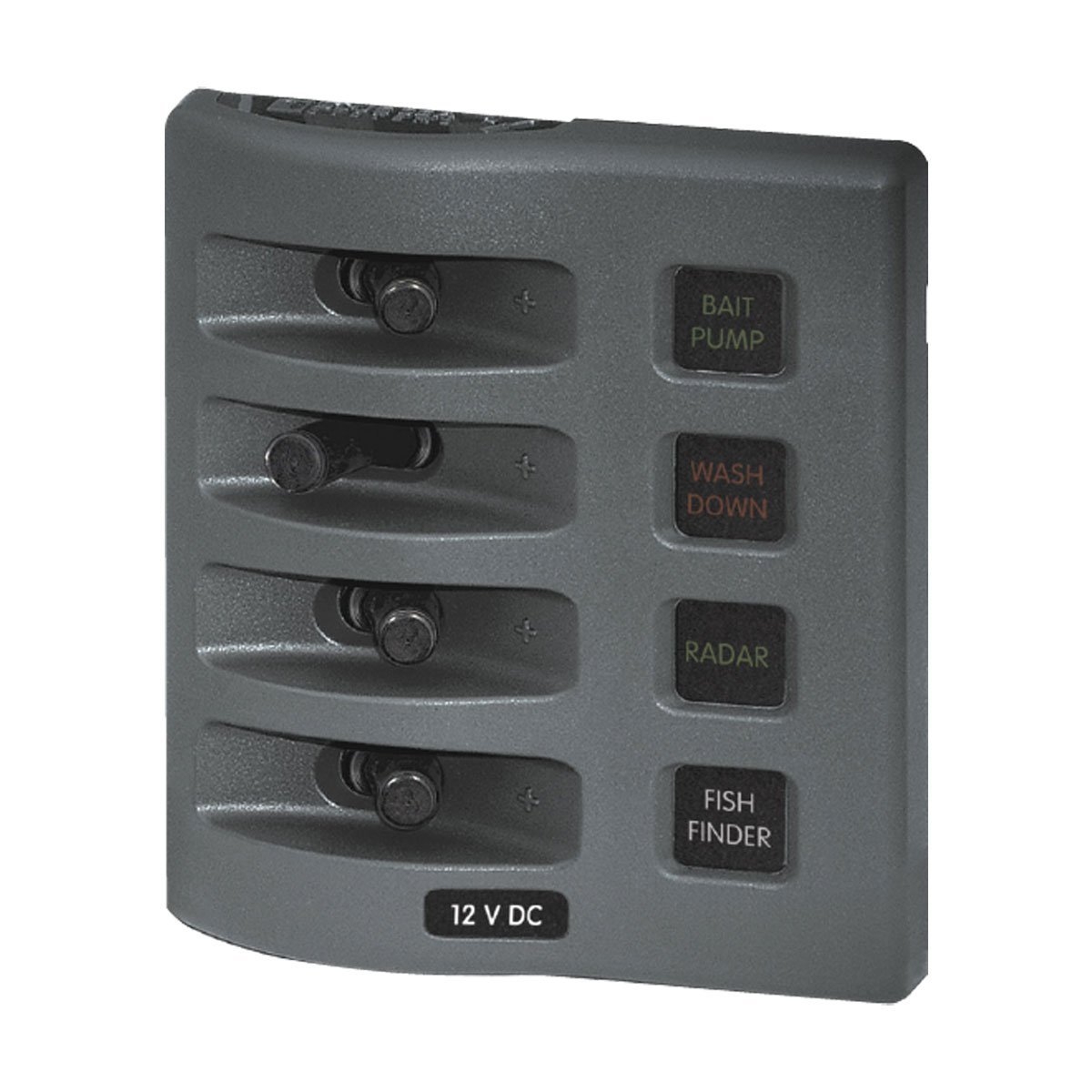 Blue Sea Weatherdeck Switch Panel 4 Position Fused