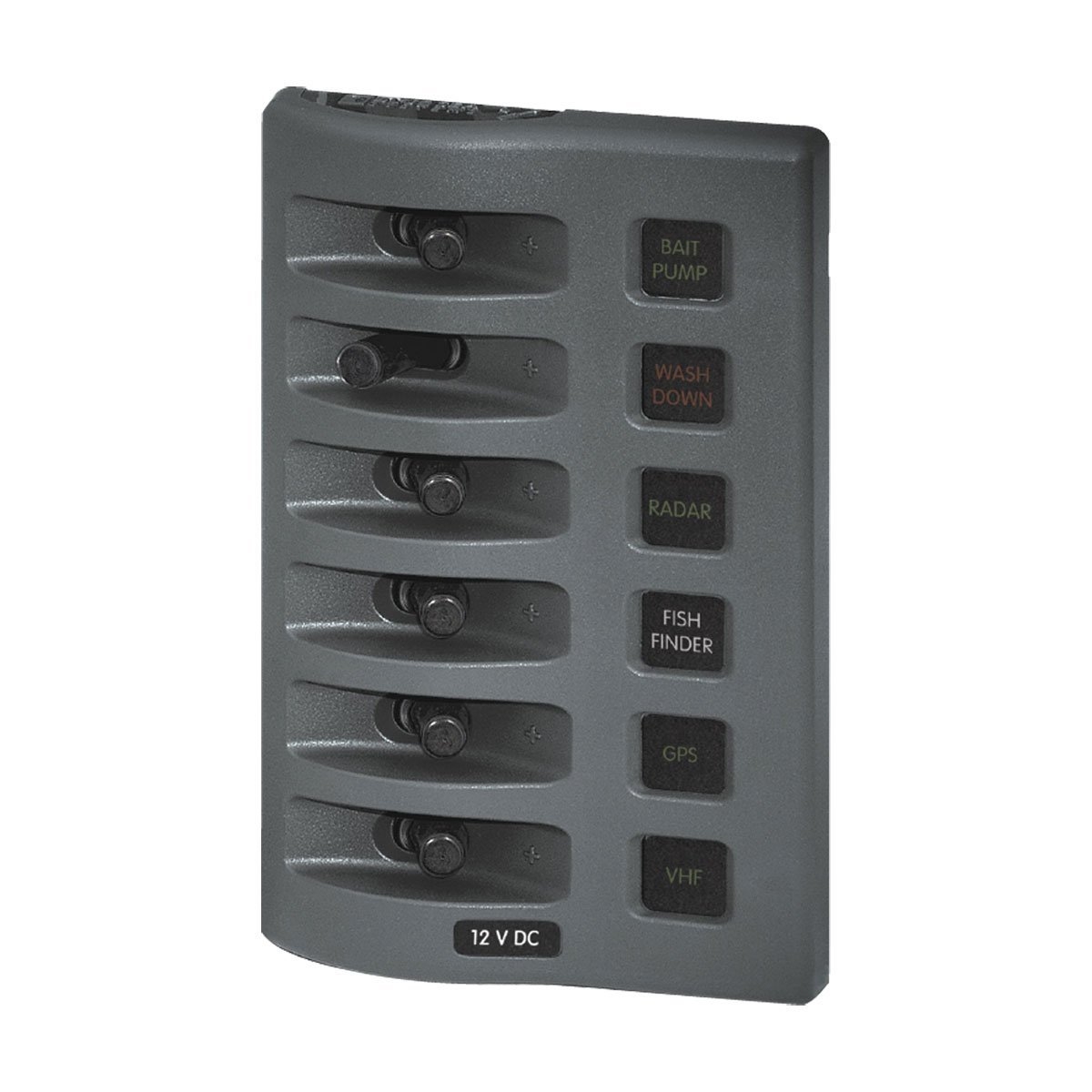 Blue Sea Weatherdeck Switch Panel 6 Position Fused