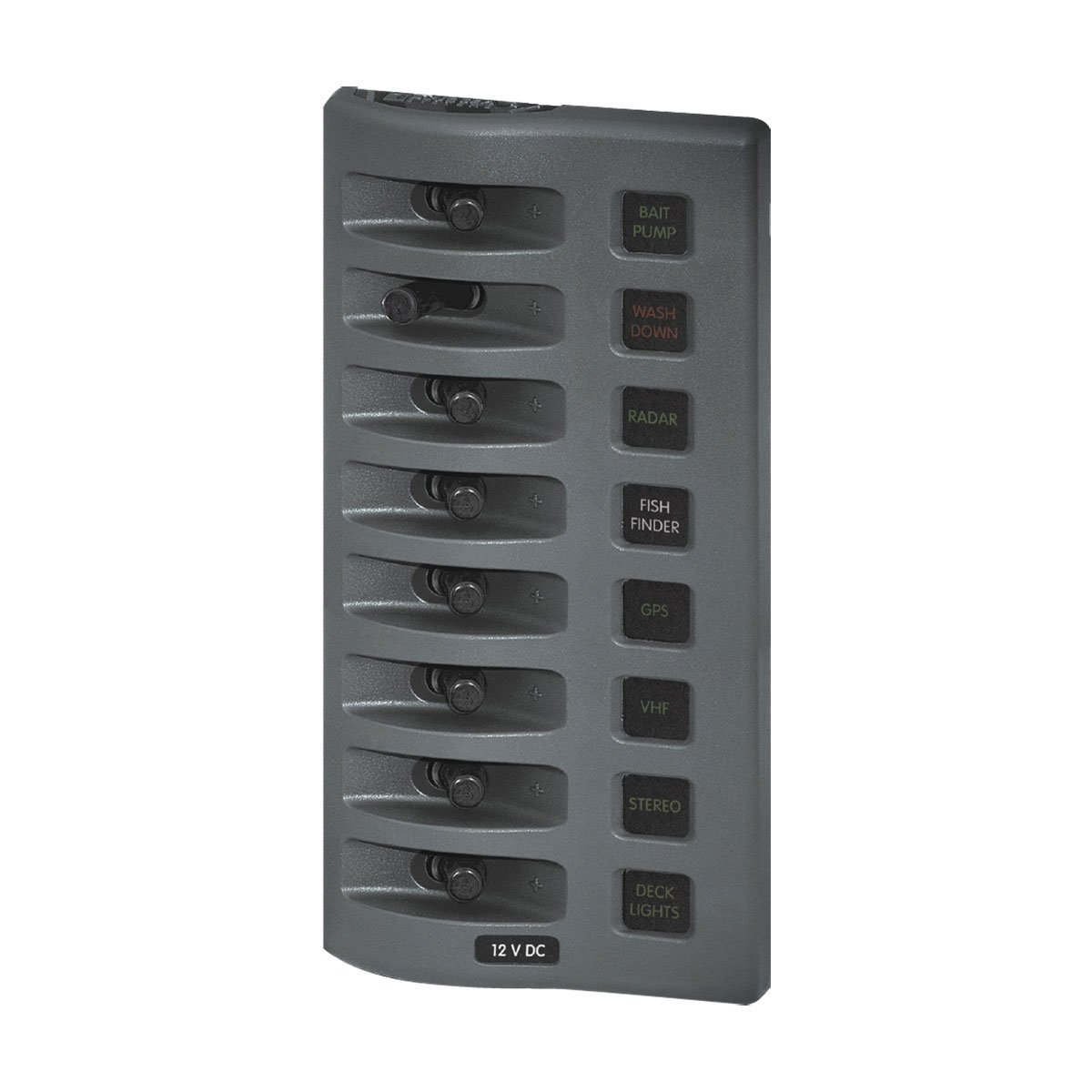 Blue Sea Weatherdeck Switch Panel 8 Position Fused