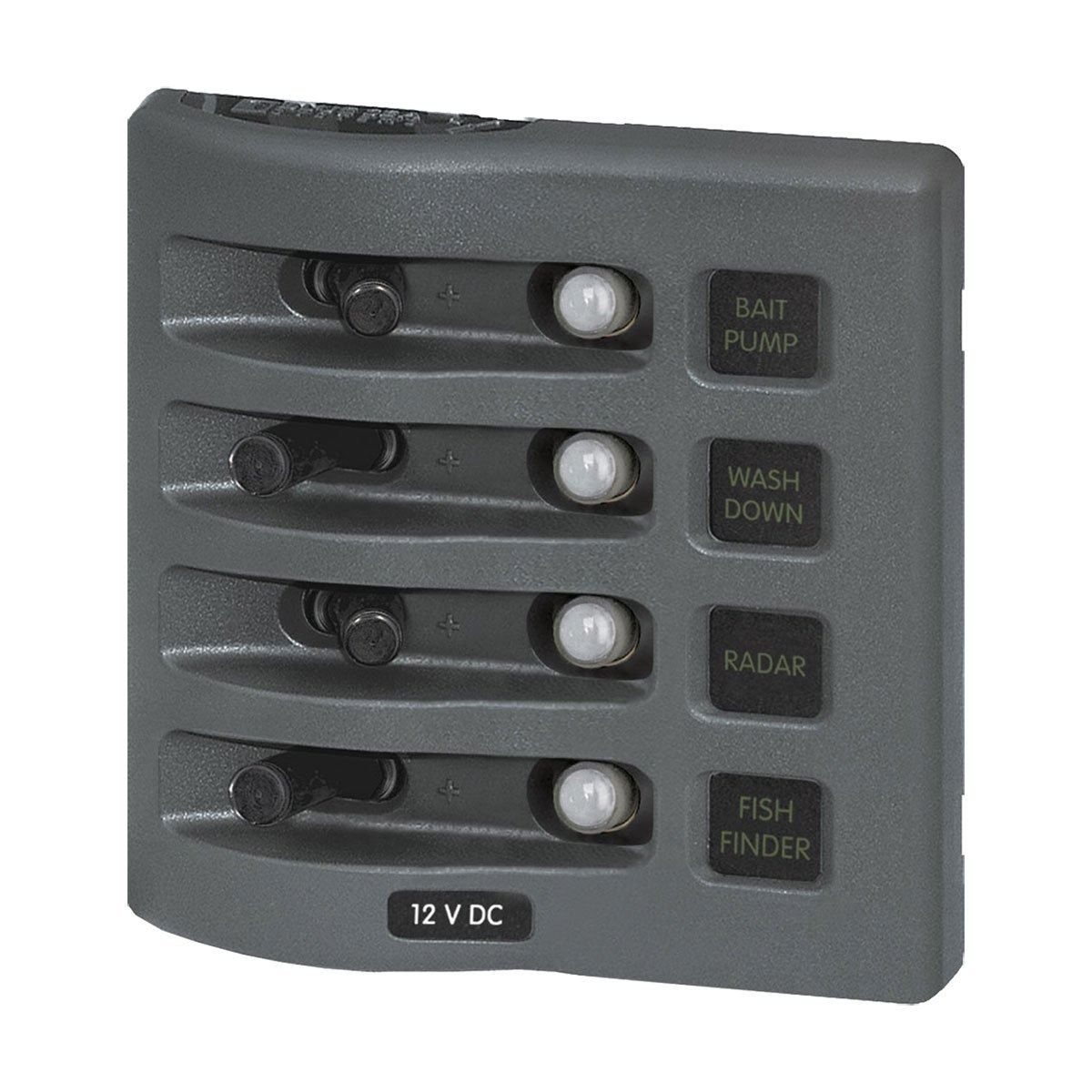 Blue Sea Weatherdeck Switch Panel 4 Position Circuit Breaker