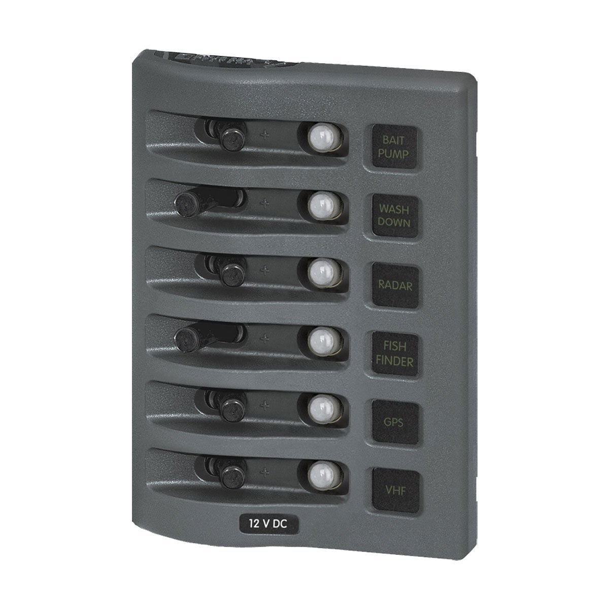 Blue Sea Weatherdeck Switch Panel 6 Position Circuit Breaker