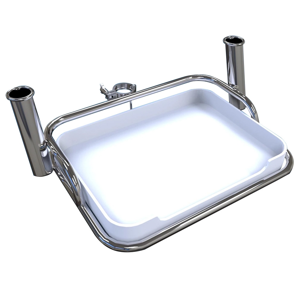 Manta Medium Bait Station with Rod Holders fits 2in 50.8mm Ski Clamp