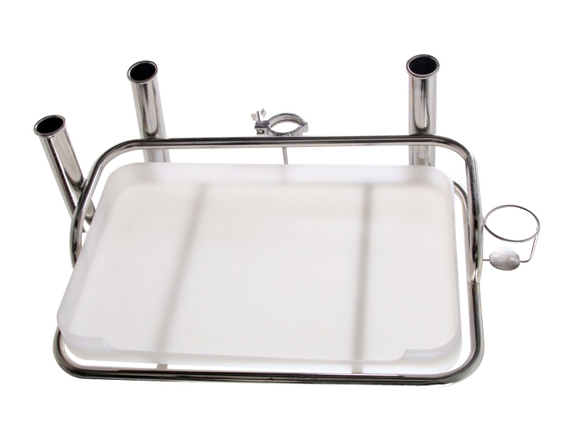 Manta Medium Bait Station with 3 Rod Holders and 1 Can Holder fits 2in 50.8mm Ski Clamp