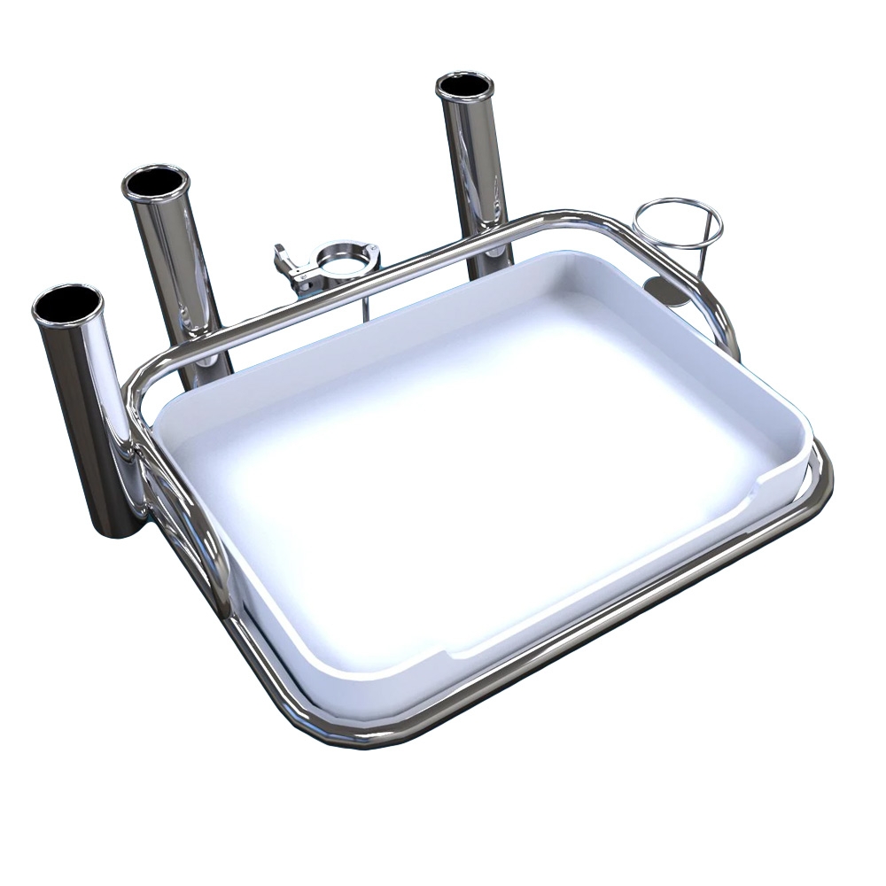 Manta Medium Bait Station with Rod Holders fits 2in 50.8mm Ski Clamp