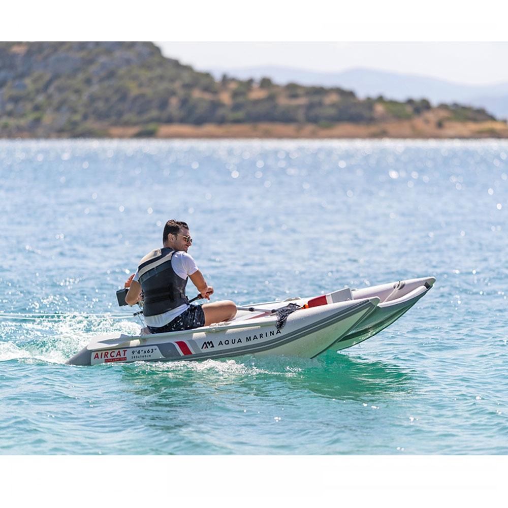 Aqua Marina Aircat 4-Person Inflatable Catamaran with Rigid Floor 9ft 4in
