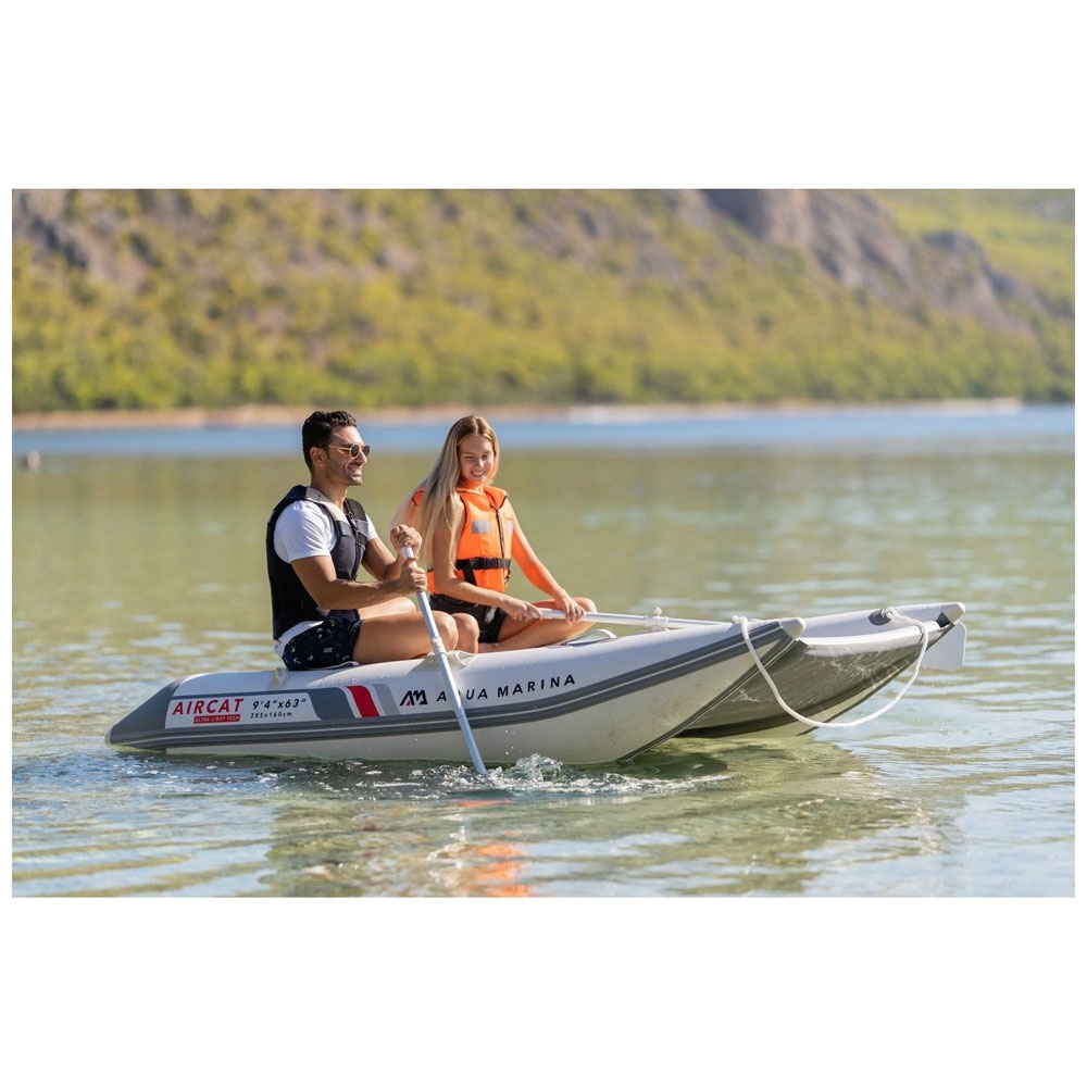 Aqua Marina Aircat 4-Person Inflatable Catamaran with Rigid Floor 9ft 4in