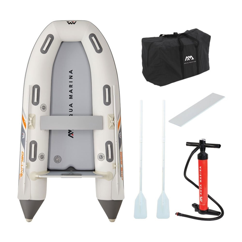 Aqua Marina U-Deluxe 298 4-Person Inflatable Speed Boat with Rigid Floor 9ft 9in