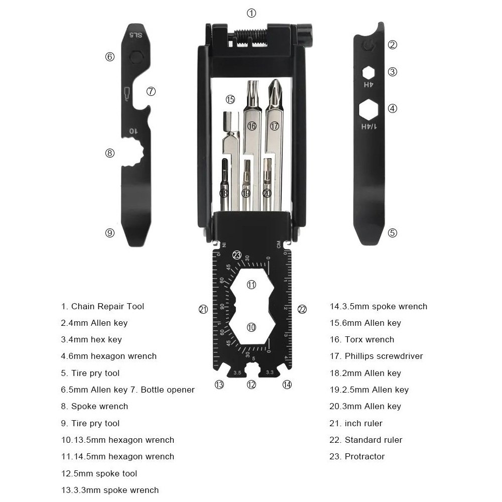 22-in-1 Bicycle Repair Multi-Tool