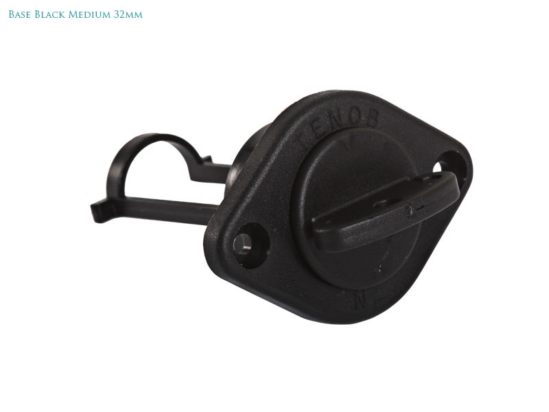 Nylon Boat Bung Drain Plug and Base Black Medium 32mm