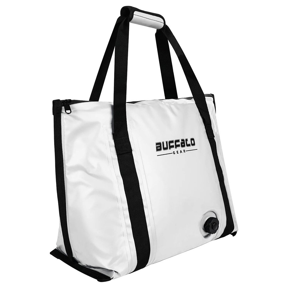 Buffalo Gear Insulated Fish Cooler Bag Flat Bottom 20L White