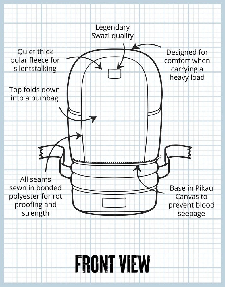 Swazi Buffalo Back Pack Olive