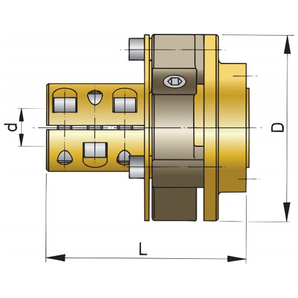 VETUS Bullflex 2 Flexible Coupling Shaft 25mm