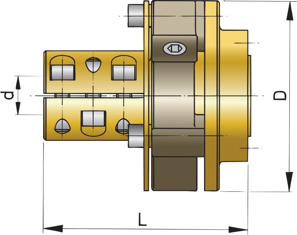 VETUS Bullflex Coupling Type-32 Shaft 1.75inch
