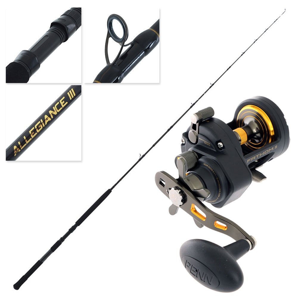 PENN Fathom II 15 Allegiance III 702M Overhead Softbait Combo 7ft 6-10kg 2pc