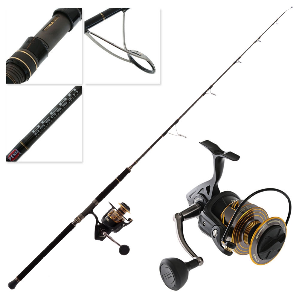 PENN Battle III 8000 Ocean Assassin Jig Spin Combo 5ft 7in PE5-8 1pc