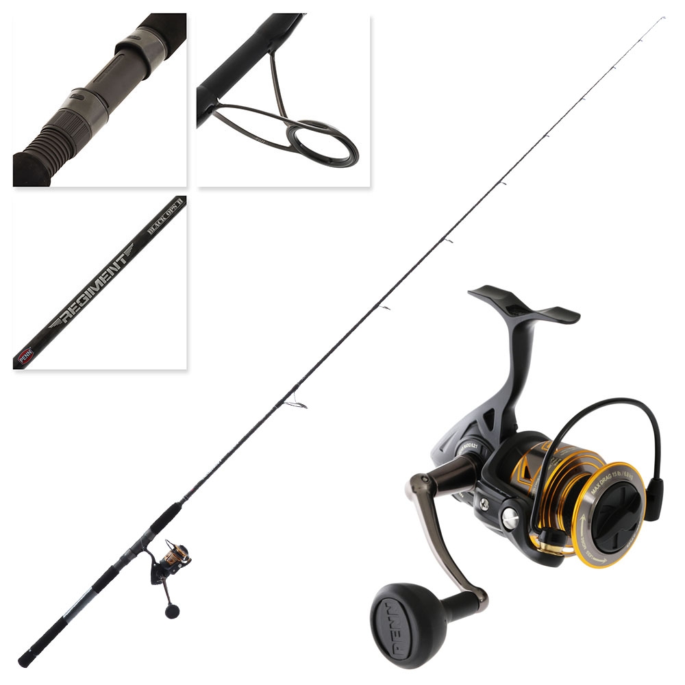 PENN Battle III 3000 Regiment Black Ops II Softbait Spin Combo 7ft 9in 5-9kg 2pc