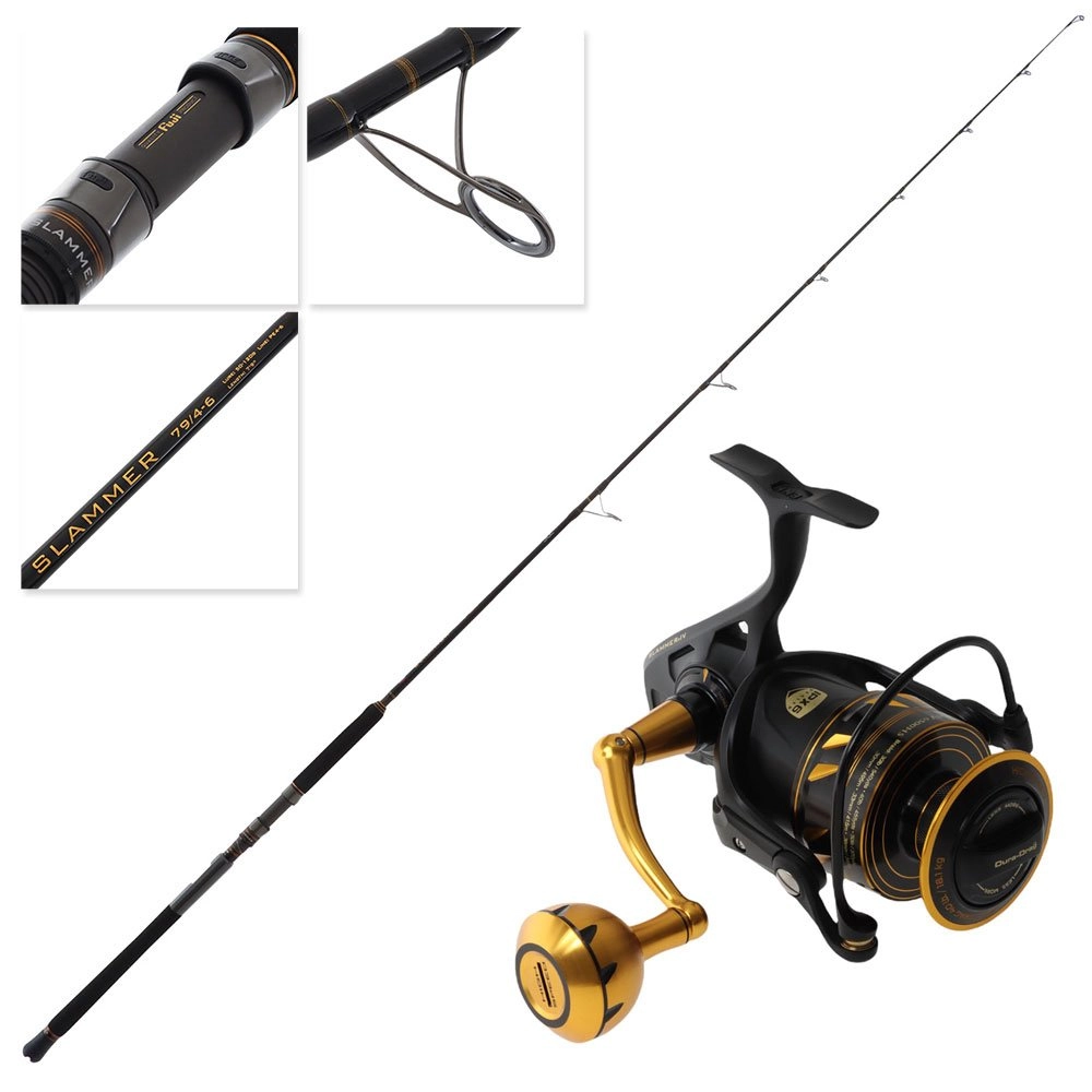 PENN Slammer IV 6500 Heavy Softbait Combo 7ft 9in PE4-6 2pc PENN Slammer IV 6500 Heavy Softbait Combo 7ft 9in PE4-6 2pc