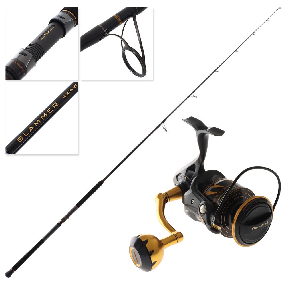 PENN Slammer IV 7500 XXH Spinning Combo 8ft 3in PE5-8 2pc
