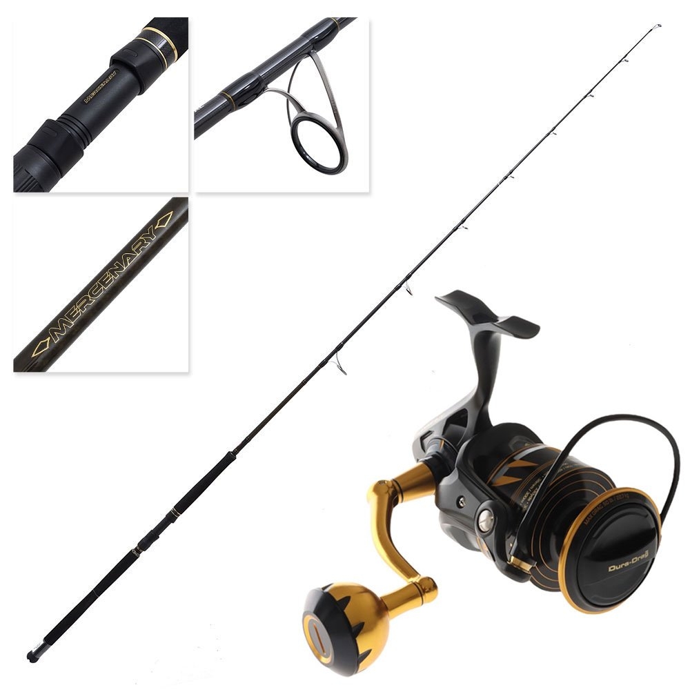 PENN Slammer IV 7500 Mercenary Spin Boat Combo 7ft 9in PE 4-6 2pc