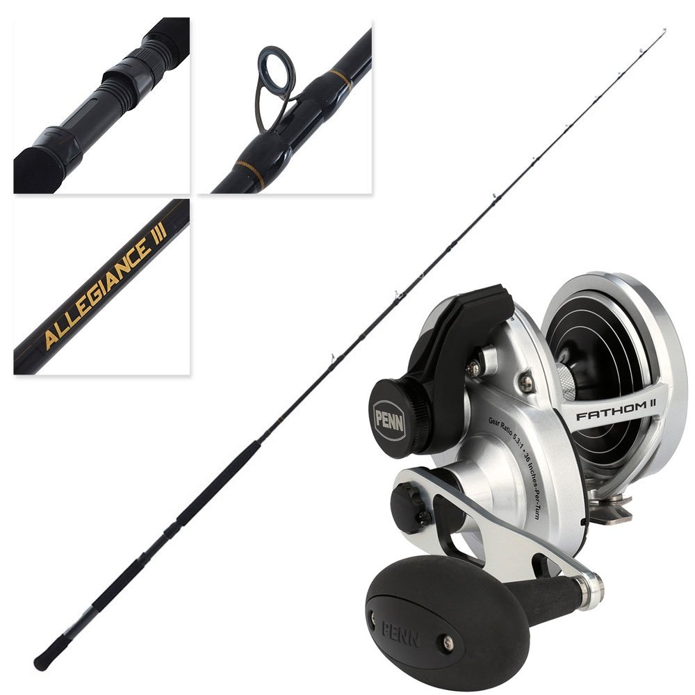 PENN Fathom II 30 Allegiance III 702H Lever Drag Strayline Combo 7ft 10-15kg 2pc