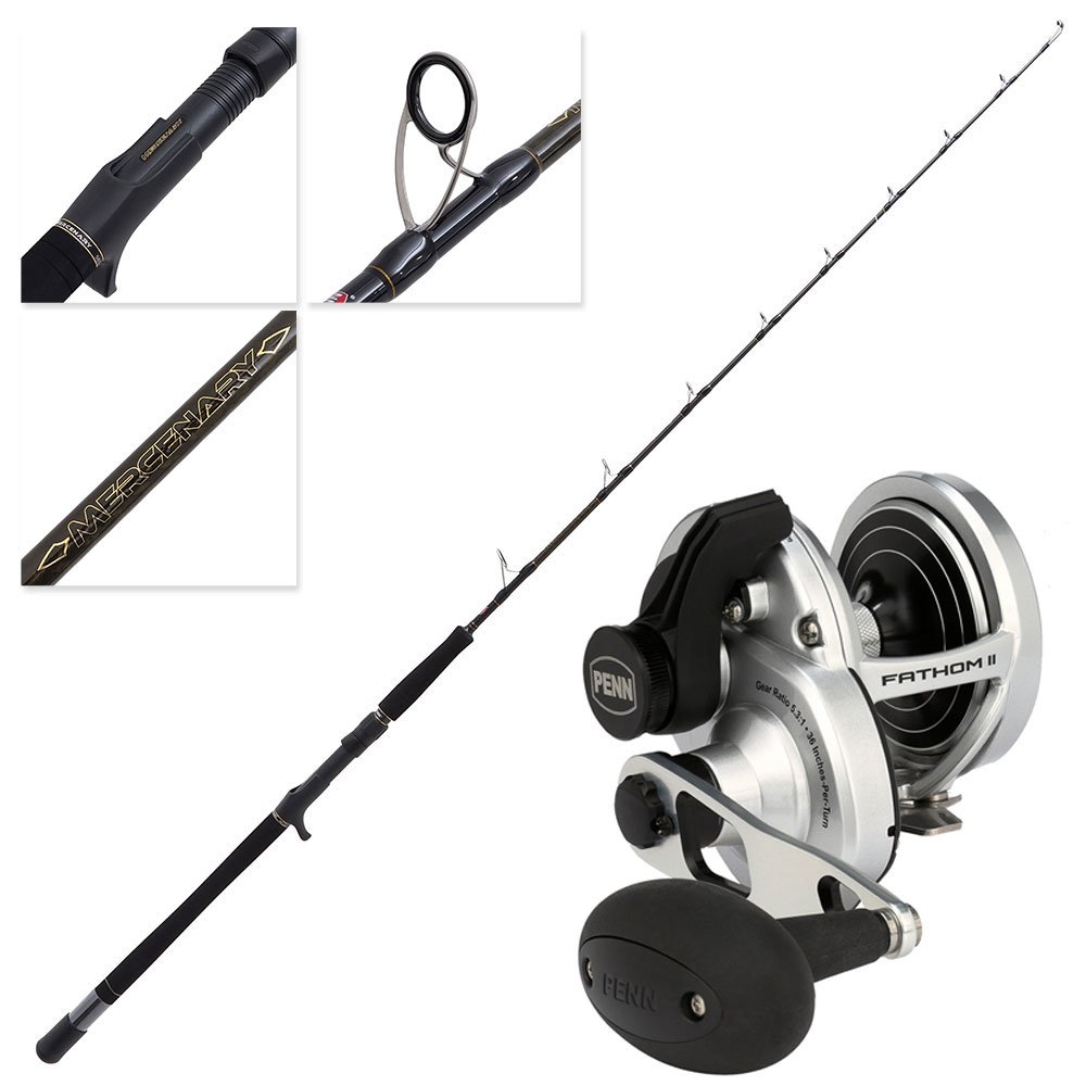PENN Fathom II 30 Mercenary Lever Drag Jigging Combo 5ft 8in PE 5-8 1pc