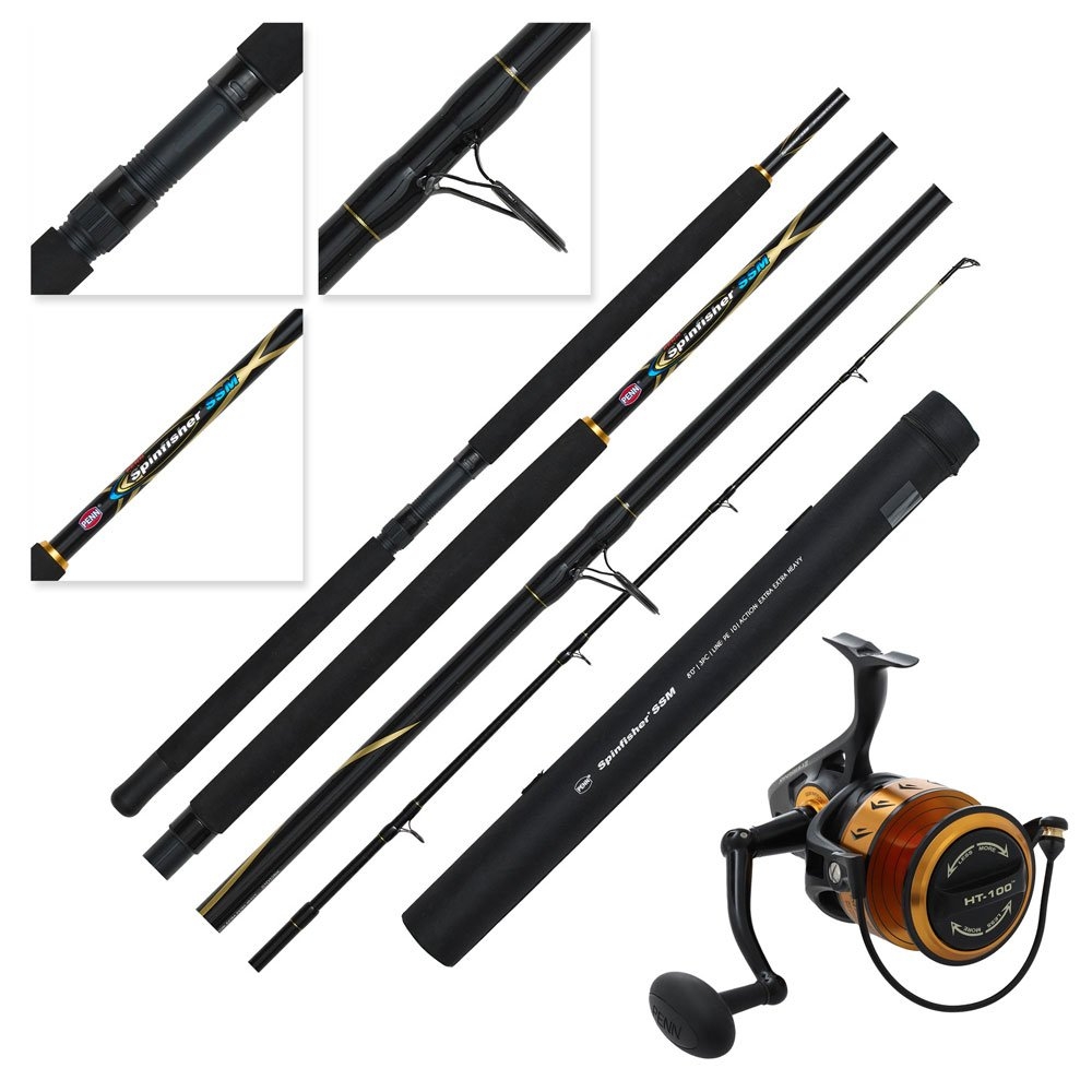 PENN Spinfisher VII 10500 SSM Overhead / Spinning Drone Fishing Combo 8ft PE10 3pc
