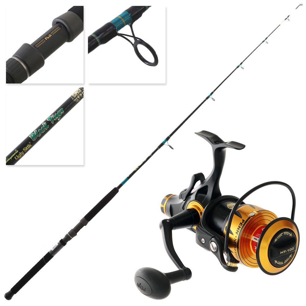 PENN Spinfisher VII Live Liner 6500LL Ugly Stik Black Tiger Strayline Boat Combo 6ft 6in 8-15kg 2pc