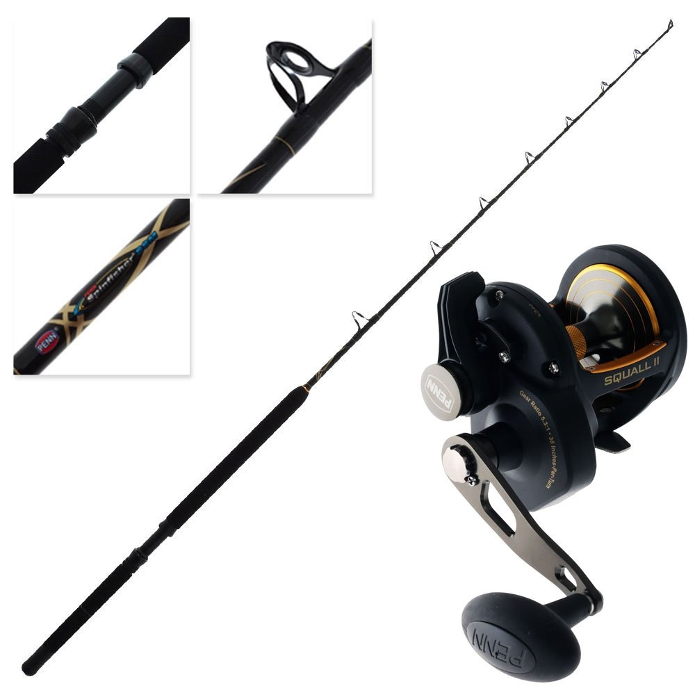 PENN Squall II 40 LD Spinfisher SSM Medium Heavy OH Boat Combo 6ft 10-15kg 1pc