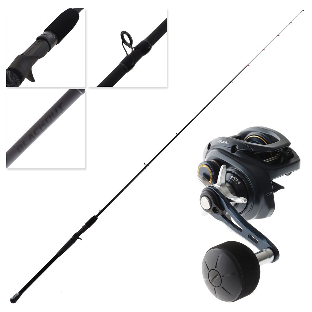 Shimano Grappler BB 150HG Blackout Engetsu Heavy Slow Jig Combo 6ft 6in 20-30lb 2pc
