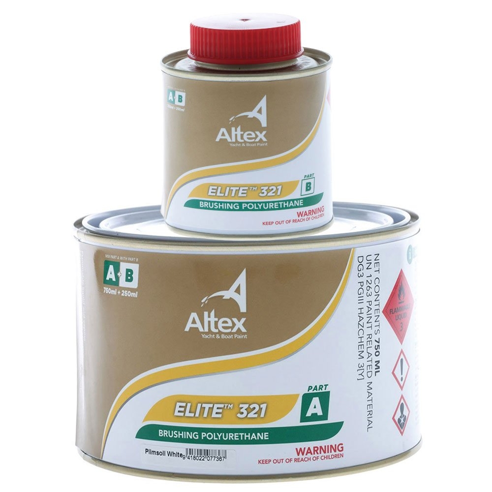 Altex Elite 321 Brushing Polyurethane Finish Coat Plimsoll White 1L