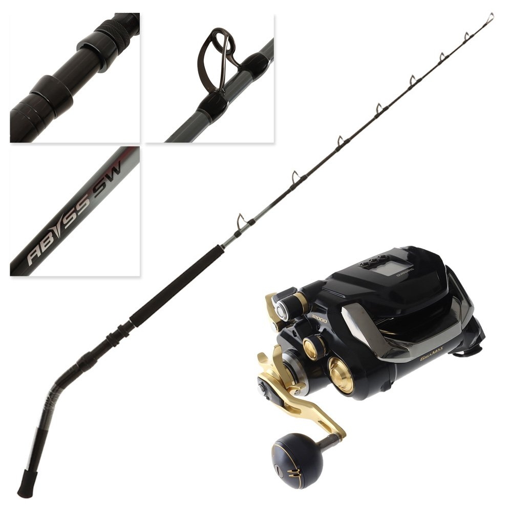 Shimano Beastmaster MD 12000A 25 Abyss SW Bent Butt Electric Game Combo 5ft 6in 60-100lb 2pc