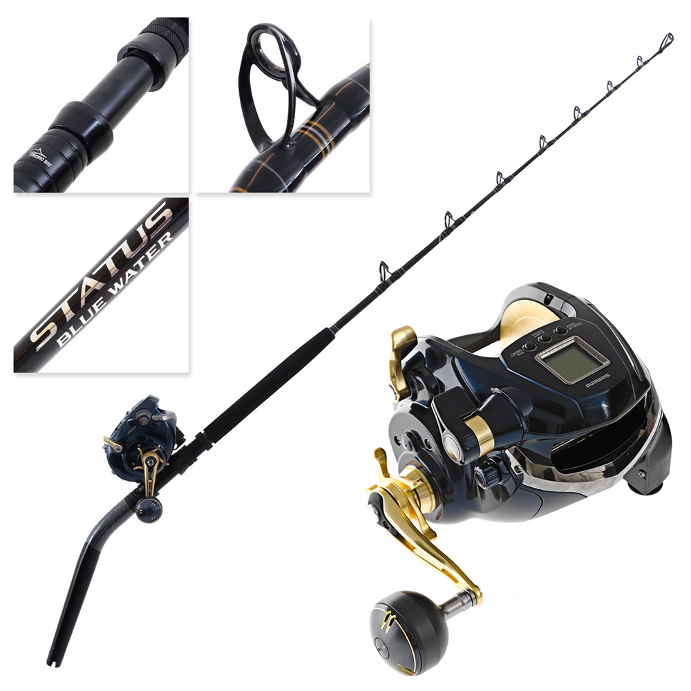 Shimano Beastmaster 9000A Status Blue Water Bent Butt Deep Drop Electric Game Combo 5ft 6in 22-36kg 2pc